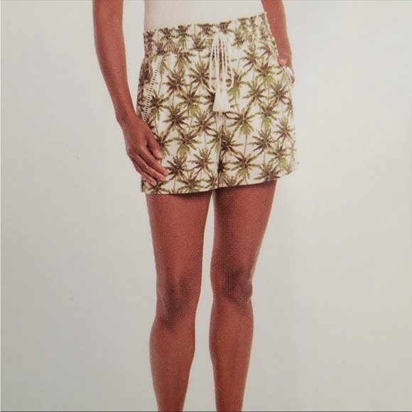 Linen blend Hawaiian tropical elastic waist shorts Sz XL - Picture 12 of 12